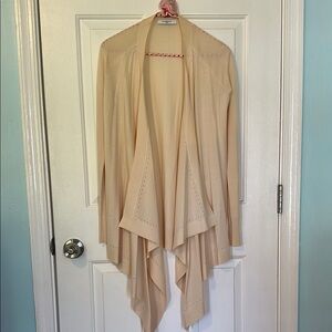 Elegant Cream Draped Sweater